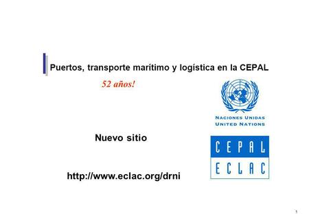 Puertos, transporte marítimo y logística en la CEPAL