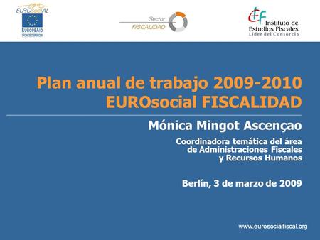 EUROsocial FISCALIDAD Plan anual de trabajo