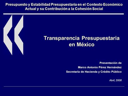 Transparencia Presupuestaria en México