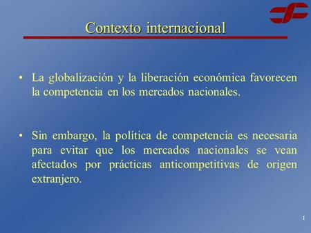 COMISIÓN FEDERAL DE COMPETENCIA Acuerdos de cooperación en materia de competencia Antonio González Quirasco Abril de 2003.
