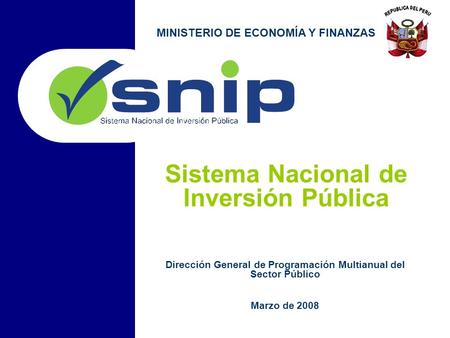 Sistema Nacional de Inversión Pública