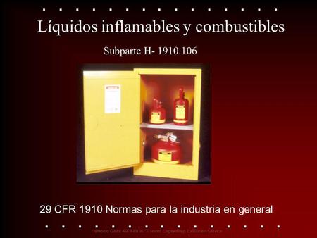 Líquidos inflamables y combustibles