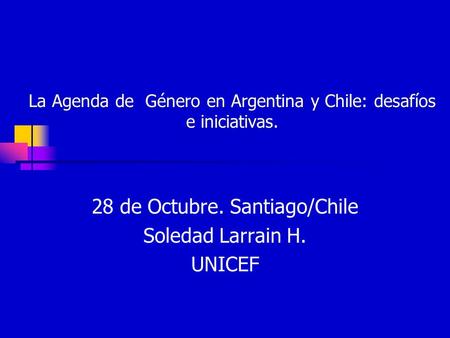 La Agenda de Género en Argentina y Chile: desafíos e iniciativas.