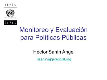 Monitoreo y Evaluación para Políticas Públicas