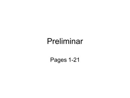Preliminar Pages 1-21.
