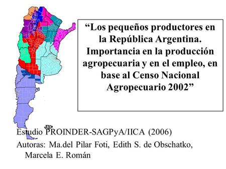 “Los pequeños productores en la República Argentina