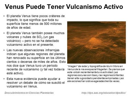 Venus Puede Tener Vulcanismo Activo