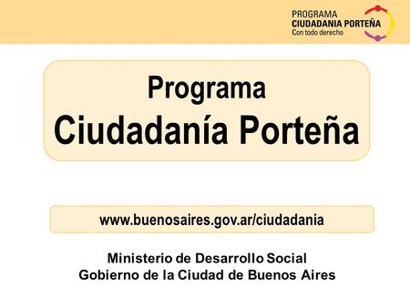 Ministerio de Desarrollo Social Gobierno de la Ciudad de Buenos Aires