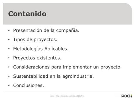 MDL en la Agroindustria IV SEMINARIO INTERNACIONAL: MERCADO DEL CARBONO.