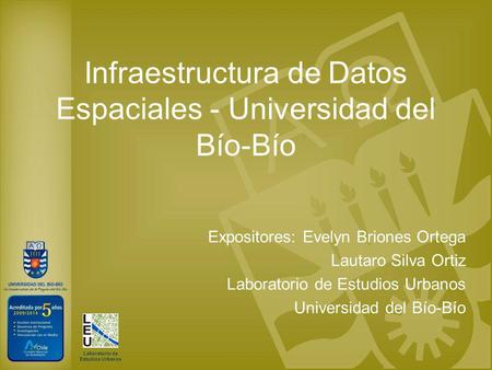 Infraestructura de Datos Espaciales - Universidad del Bío-Bío