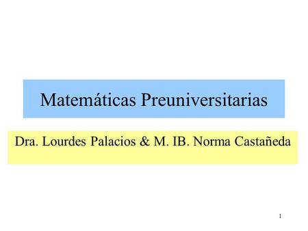 Matemáticas Preuniversitarias