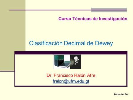 Clasificación Decimal de Dewey