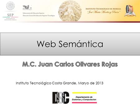 Web Semántica Instituto Tecnológico Costa Grande, Maryo de 2013.