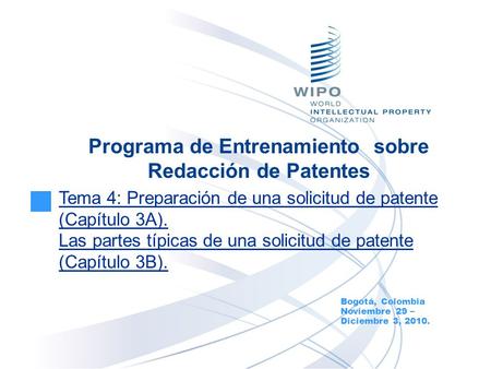 Programa de Entrenamiento sobre Redacción de Patentes