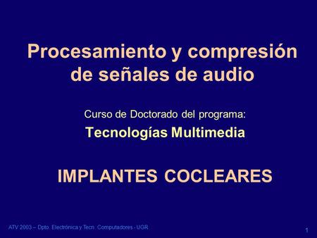 Procesamiento y compresión de señales de audio