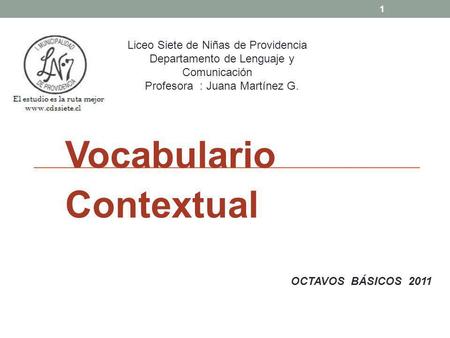 Vocabulario Contextual