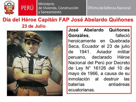 Día del Héroe Capitán FAP José Abelardo Quiñones