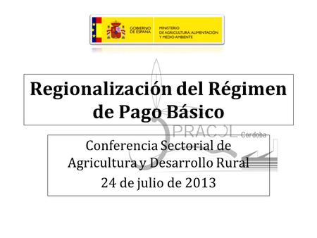 Regionalización del Régimen de Pago Básico