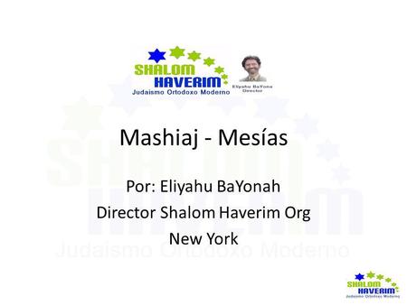 Director Shalom Haverim Org