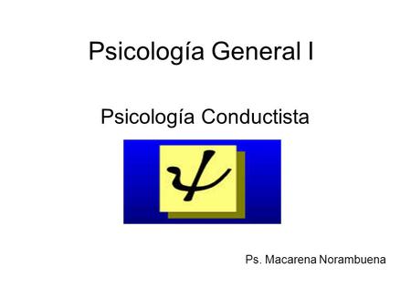 Psicología Conductista