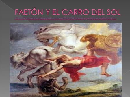 FAETÓN Y EL CARRO DEL SOL  blogspot. com