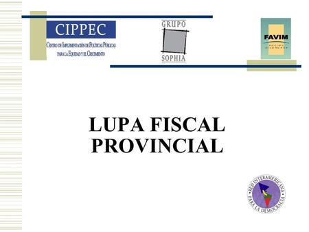 LUPA FISCAL PROVINCIAL