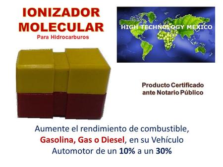 IONIZADOR MOLECULAR Para Hidrocarburos Producto Certificado