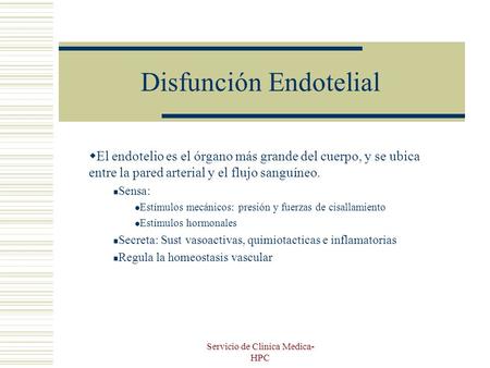 Disfunción Endotelial