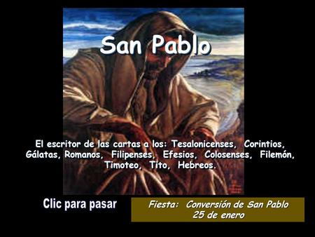 Fiesta: Conversión de San Pablo