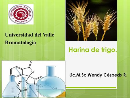 Harina de trigo. Universidad del Valle Bromatologia