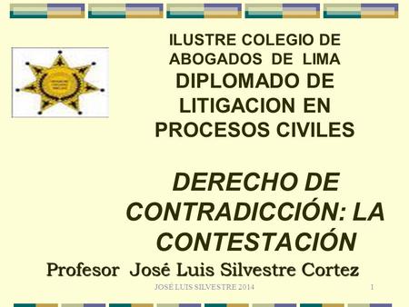 Profesor José Luis Silvestre Cortez