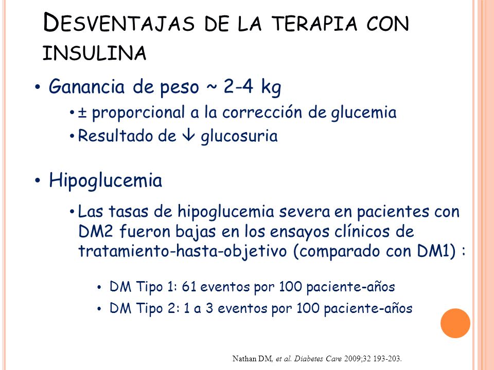 Tratamiento con Insulina en la Diabetes Mellitus tipo 2 Tratamiento con Insulina en la Diabetes Mellitus tipo 2