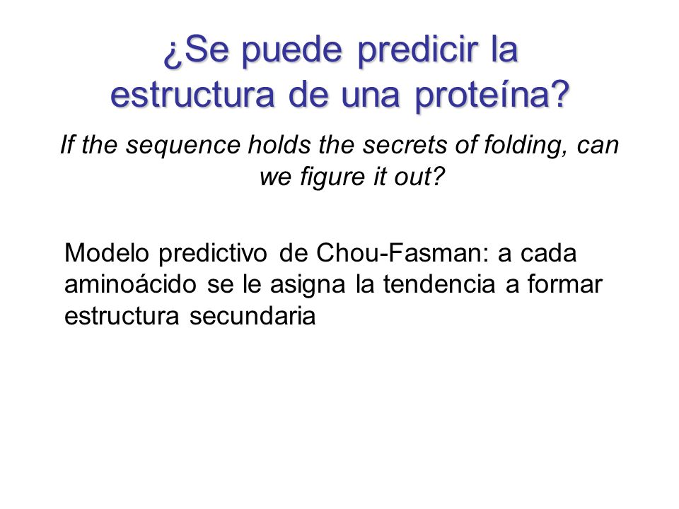 Proteínas Estructura y función Estructura tridimencional Proteínas Estructura y función Estructura tridimencional