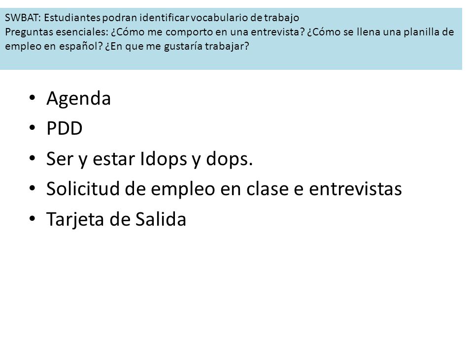 preguntas esenciales para una entrevista tarea estudia el futuro y el condicional y el vocabulario preguntas esenciales para una entrevista tarea estudia el futuro y el condicional y el vocabulario