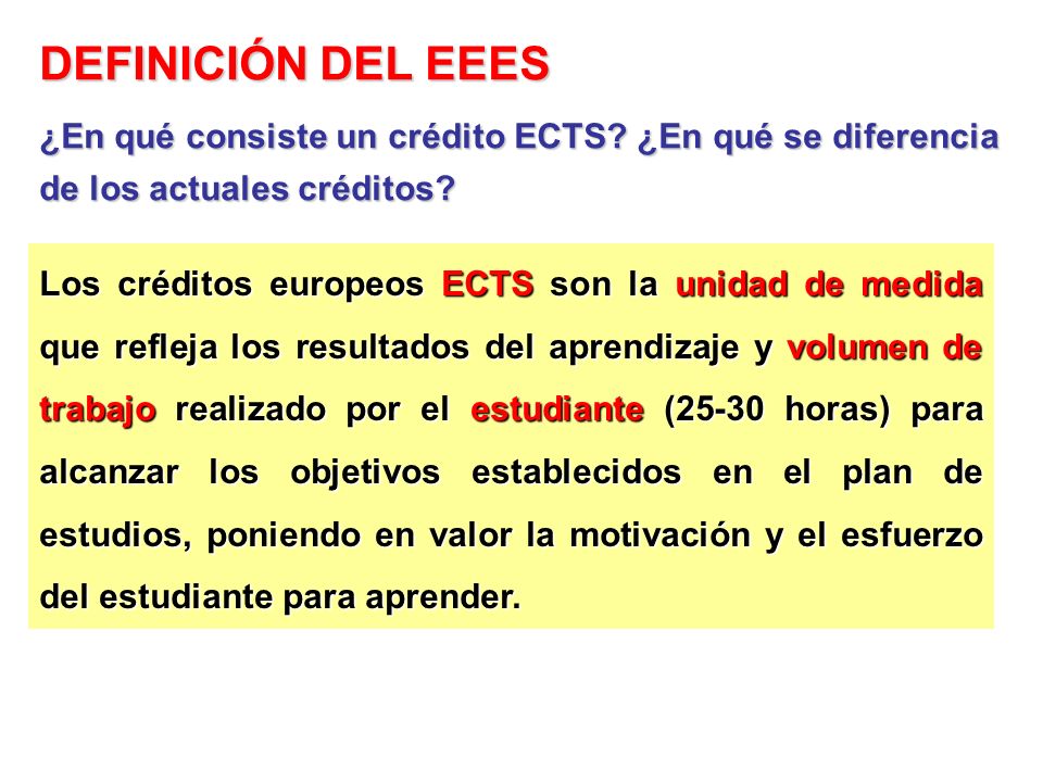 creditos ects que significa