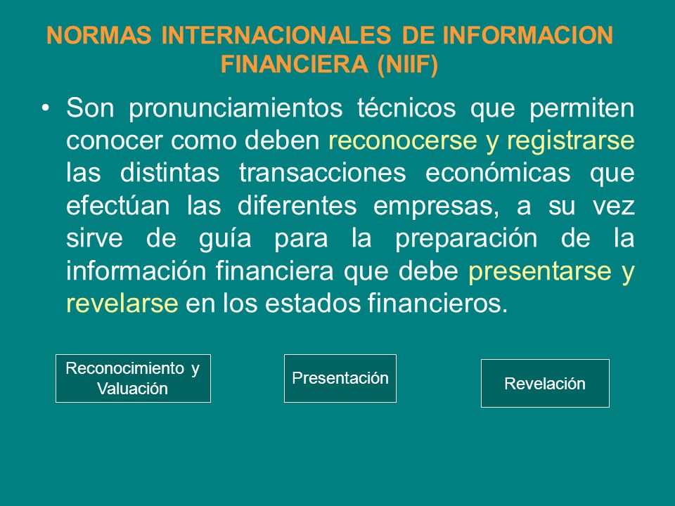 normas internacionales de informacion financiera niif