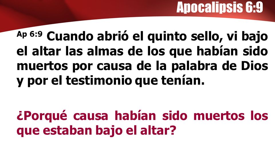 Resultado de imagen para apocalipsis 6 9