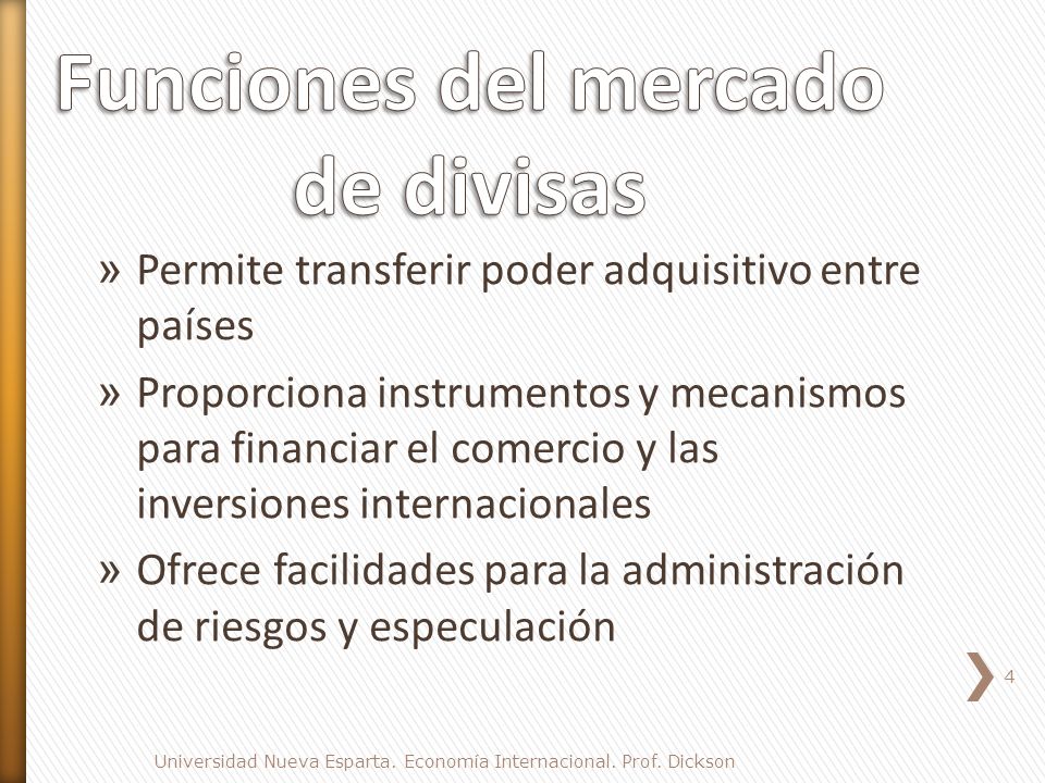 Mercados de divisas y el comercio exterior