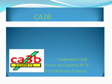 CA3B Cooperativa CA3B C/ Paseo del Convento Nº 2)