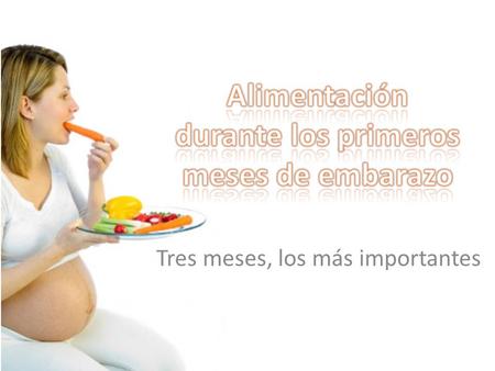 Alimentación durante los primeros meses de embarazo