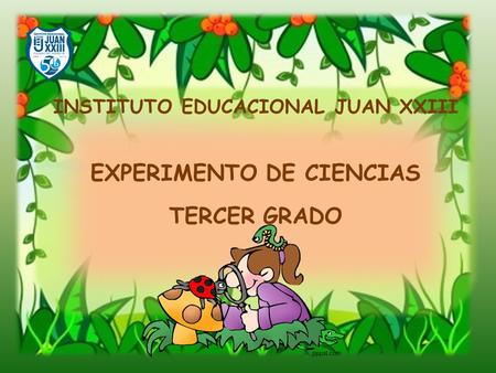 INSTITUTO EDUCACIONAL JUAN XXIII EXPERIMENTO DE CIENCIAS