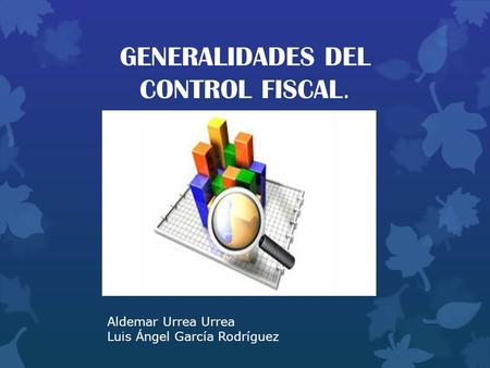 GENERALIDADES DEL CONTROL FISCAL.