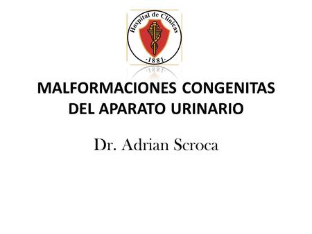 MALFORMACIONES CONGENITAS DEL APARATO URINARIO