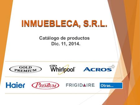 INMUEBLECA, S.R.L. Catálogo de productos Dic. 11, 2014. Otras…