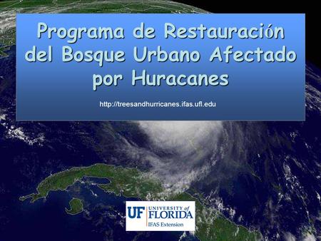 Programa de Restauraci ó n del Bosque Urbano Afectado por Huracanes