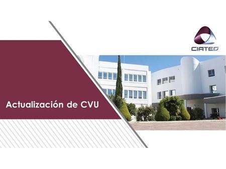 Actualización de CVU.
