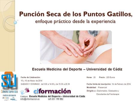 Escuela Medicina del Deporte – Universidad de Cádiz
