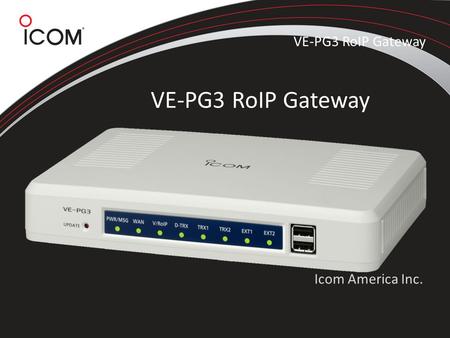 VE-PG3 RoIP Gateway.