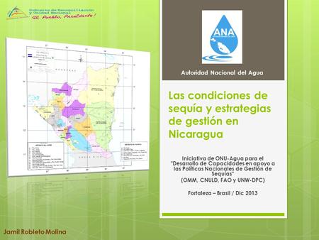 Las condiciones de sequía y estrategias de gestión en Nicaragua