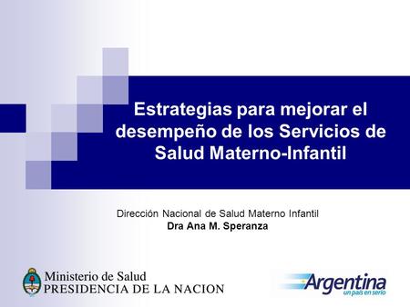 Dirección Nacional de Salud Materno Infantil